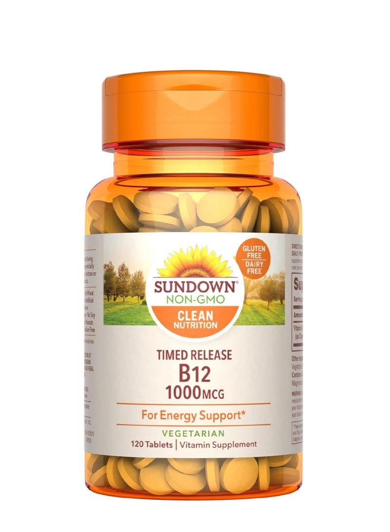 ساندوان ناتشورالز فيتامين ب-12، 120 قرصًا للإطلاق الفوري، 1000 ميكروغرام - Image 1