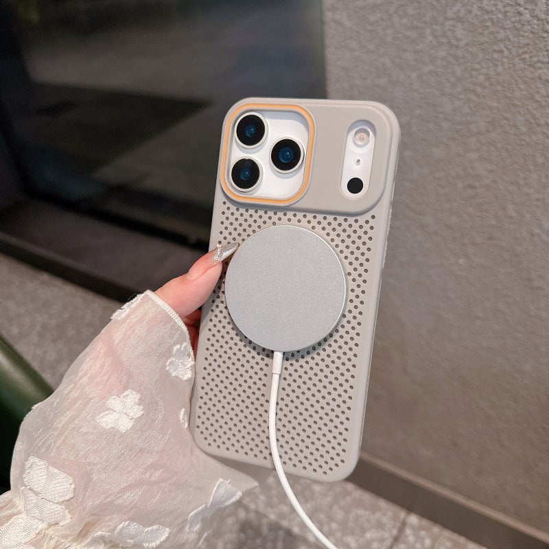 غطاء MagSafe بPC لـ iPhone 14 / 14 Plus / 14 Pro / 14 Pro Max باللون أخضر مغناطيسي مع مغناطيس قوي وتبديد الحرارة مع مقاوم للصدمات مع مقاوم للخدش مع حماية من السقوط للهدايا - Image 5