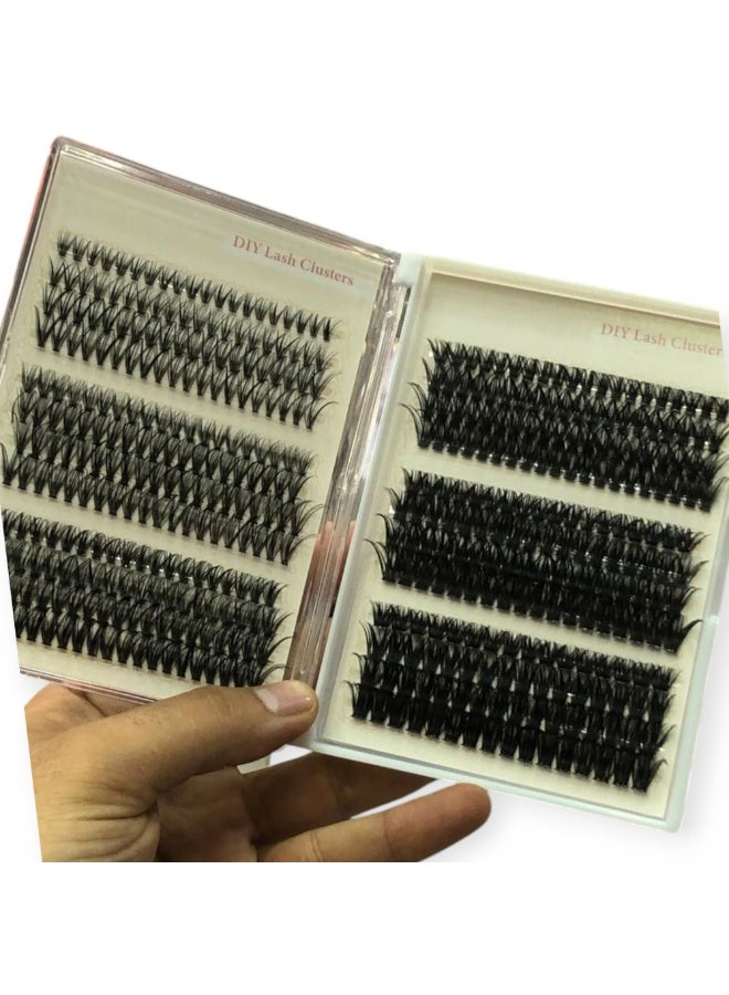 شوجر جيرل رموش عنقودية DIY فاخرة - وصلات رموش ذاتية التركيب للمنزل. كثافة وطول يدومان طويلاً. - Image 1