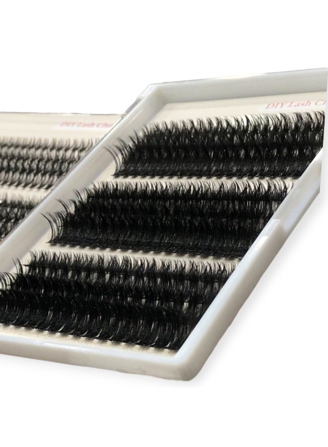 شوجر جيرل رموش عنقودية DIY فاخرة - وصلات رموش ذاتية التركيب للمنزل. كثافة وطول يدومان طويلاً. - Image 2