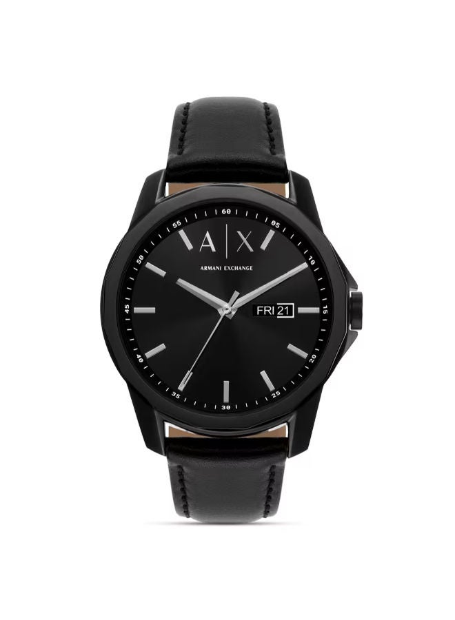 ارماني اكسشينج Men Leather Analog Wrist Watch AX7147SET with A Matching Stainless Steel Bracelet - Image 4