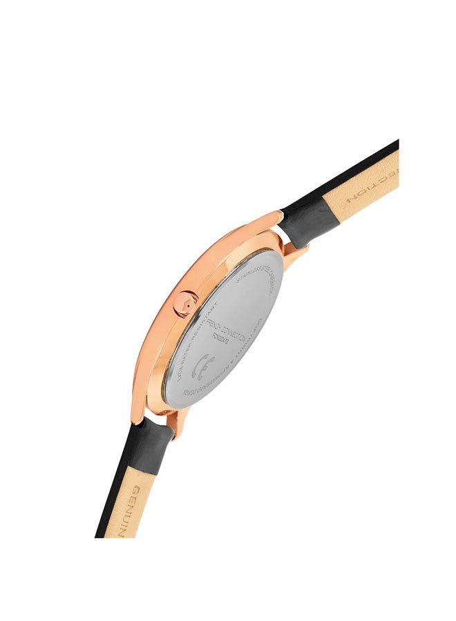 French Connection 42mm Men's Quartz Watch with Black Dial - Image 4