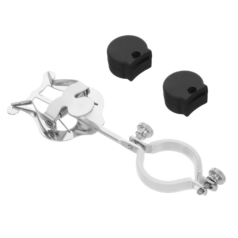 1 Set Clarinet Lyre Holder: Clarinet Music Clip Holder - Sheet Music Clip With Thumb Rest Pads Instrument Accessories For Saxophone And Trumpet Players - Image 1