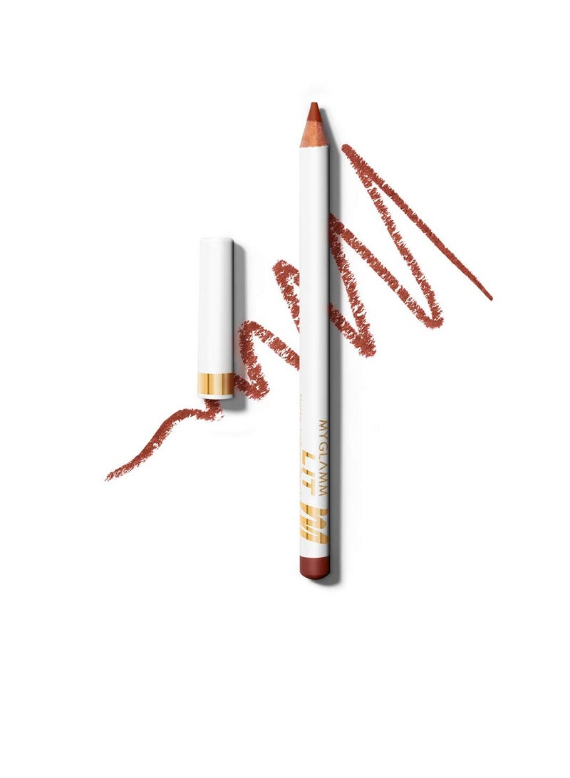 MyGlamm Lipliner Pencil Egirl  Caramel Brown 1.14 gm  5HR Feather Proof | With Vegetable Wax  Highly pigmented Lip Liner - Image 1