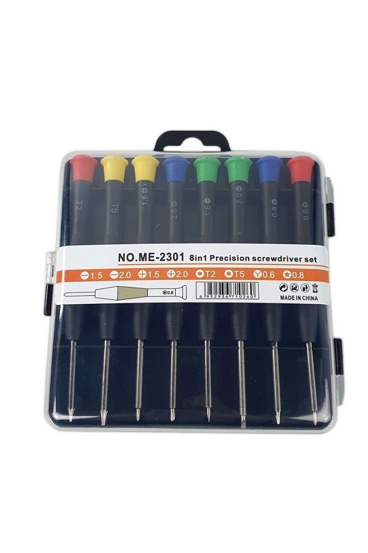 8 in 1 Precision Screwdriver Set, Professional Repair Tool Kit with Multiple Shapes and Functions for Electronics, Phones, Laptops and More - Image 1