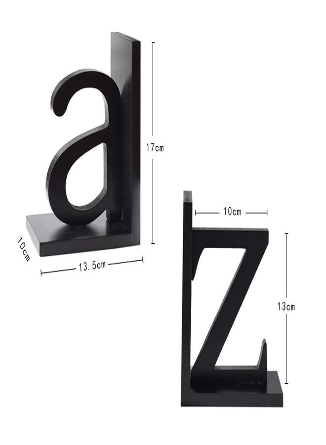 FUYU 1 Pair Creative Letter Wood Bookend Book Stand Home Decoration - Image 3