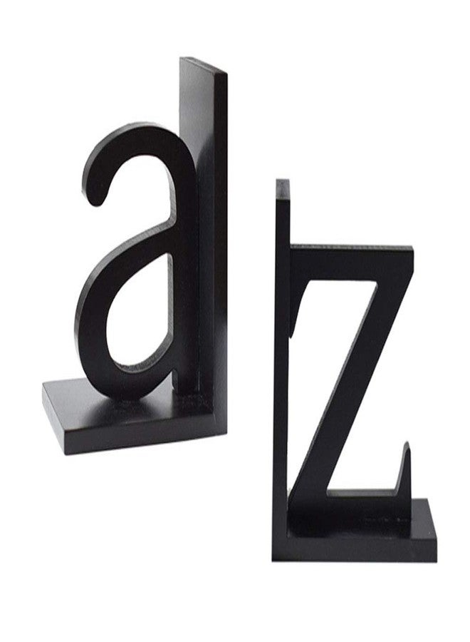 FUYU 1 Pair Creative Letter Wood Bookend Book Stand Home Decoration - Image 1
