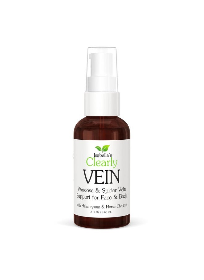 Isabella's Clearly - Vein, Best Natural Varicose Veins And Spider Vein Treatment For Legs, Face, Body | Topical Capillary Health Essential Oils And Herbal Extracts | Horse Chestnut, Helichrysum, Ginger - Image 1
