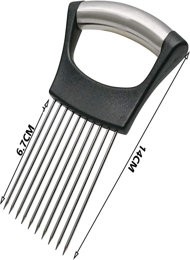 Baskety Steel Onion & Meat Holder Slicer Tools Cutter, Black - Image 2