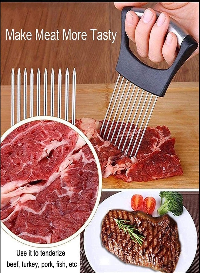 Baskety Steel Onion & Meat Holder Slicer Tools Cutter, Black - Image 4
