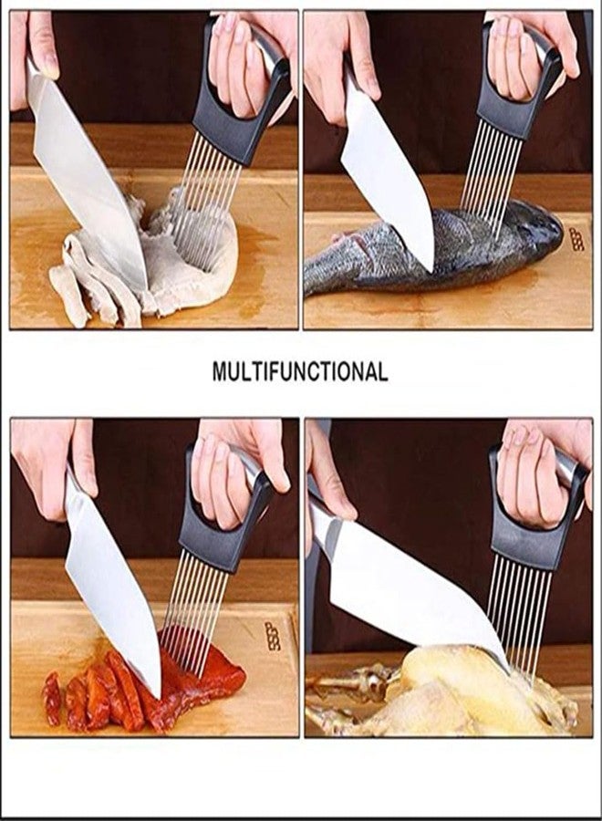 Baskety Steel Onion & Meat Holder Slicer Tools Cutter, Black - Image 5