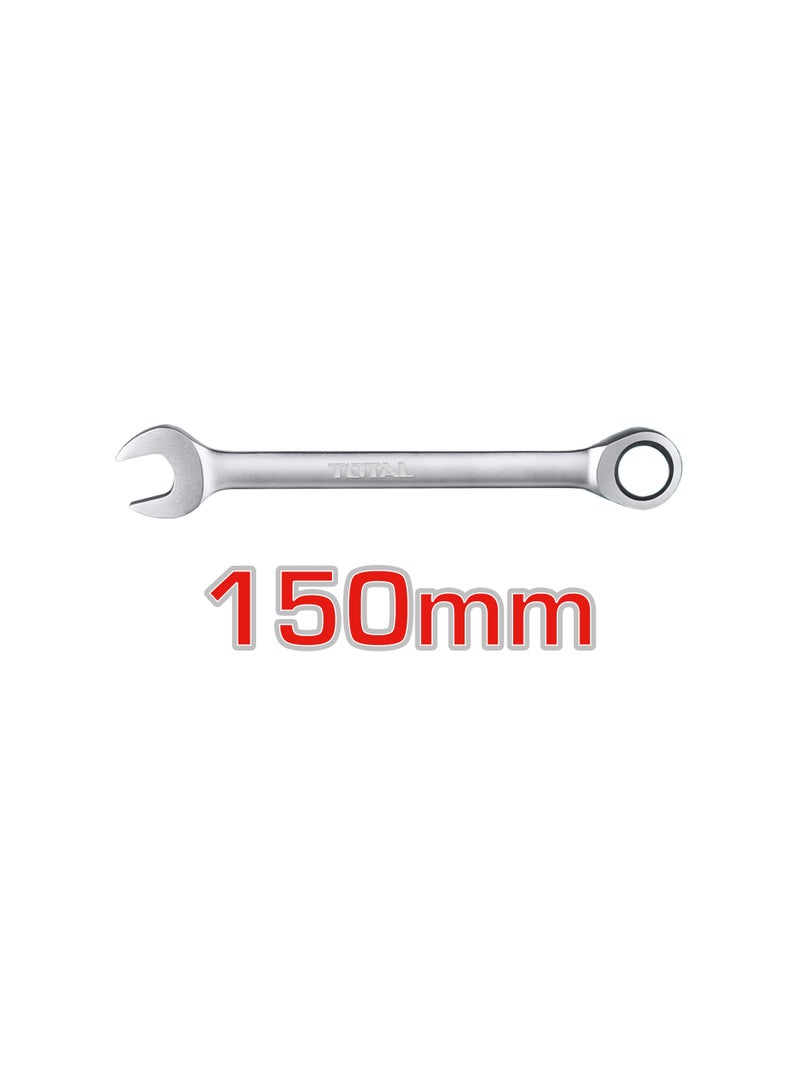 TOTAL 9mm Ratchet Spanner, Cr-V Steel, Chrome Plated, Matte Finish, 72T Ratchet with Cr-Mo Socket, 150mm Length - Image 4