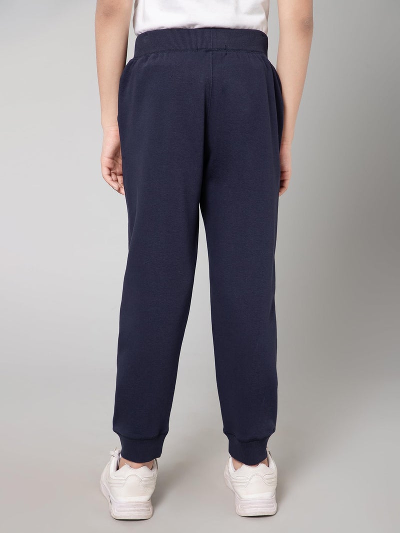 Alan Jones Clothing Boys Fleece Warm Winter Joggers | Soft Brushed Inside | Ribbed Waist & Hems (Navy_5-6 Years) - Image 3