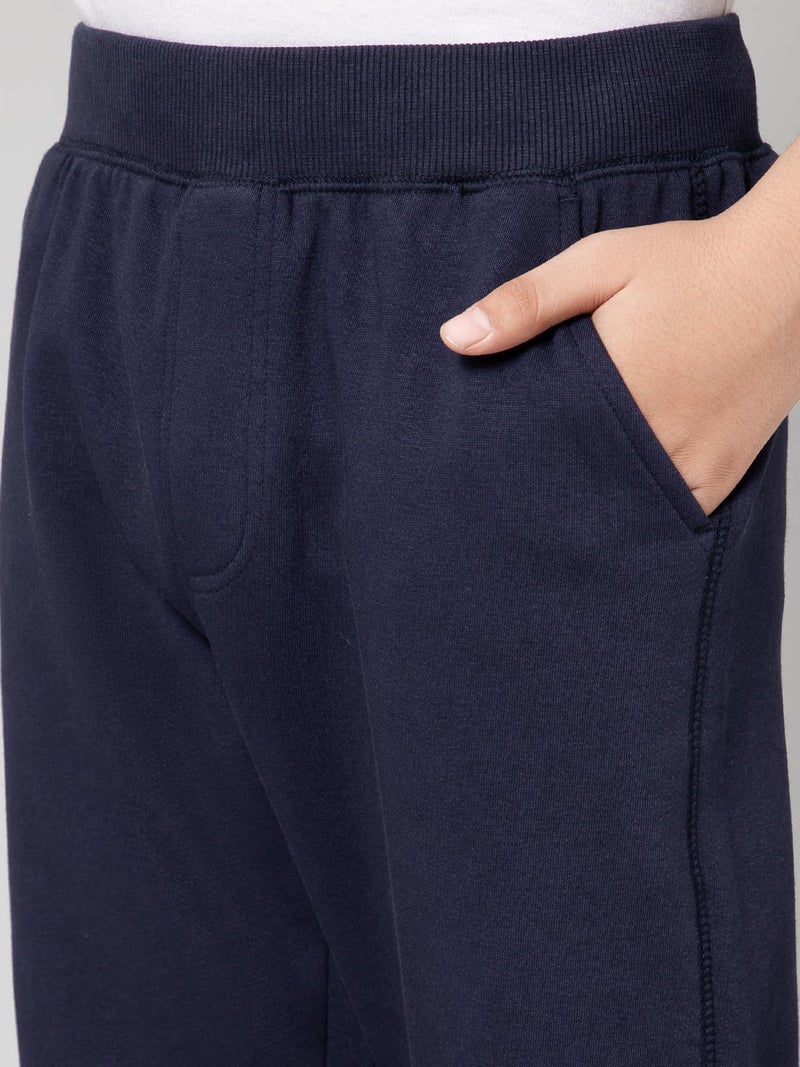 Alan Jones Clothing Boys Fleece Warm Winter Joggers | Soft Brushed Inside | Ribbed Waist & Hems (Navy_5-6 Years) - Image 5