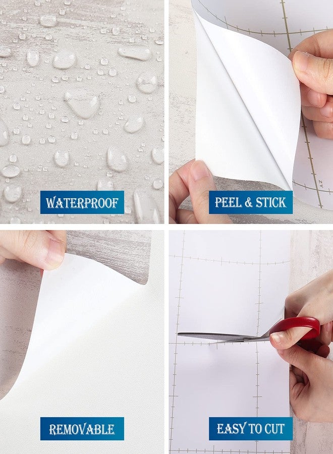 FunStick Beige Textured Concrete Wallpaper Peel and Stick for Bedroom Walls Concrete Countertop Contact Paper Waterproof Self Adhesive Vintage Cement Wall Paper for Cabinets Desk Removable 12" x 200" - Image 4