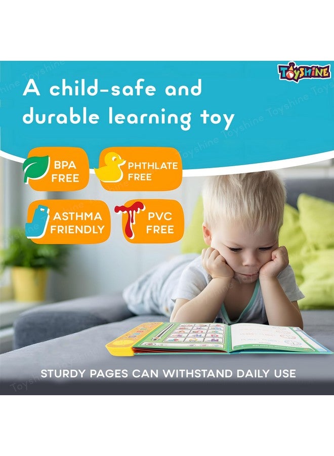 توي شاين كتاب Toyshine Interactive، 20 نشاطًا لمرحلة ما قبل المدرسة، كتاب تعليمي موسيقي للأطفال، كتاب تعلم الحروف الأبجدية والحيوانات والتحدث والتهجئة والمزيد للأطفال من سن 3 سنوات فما فوق - Image 5