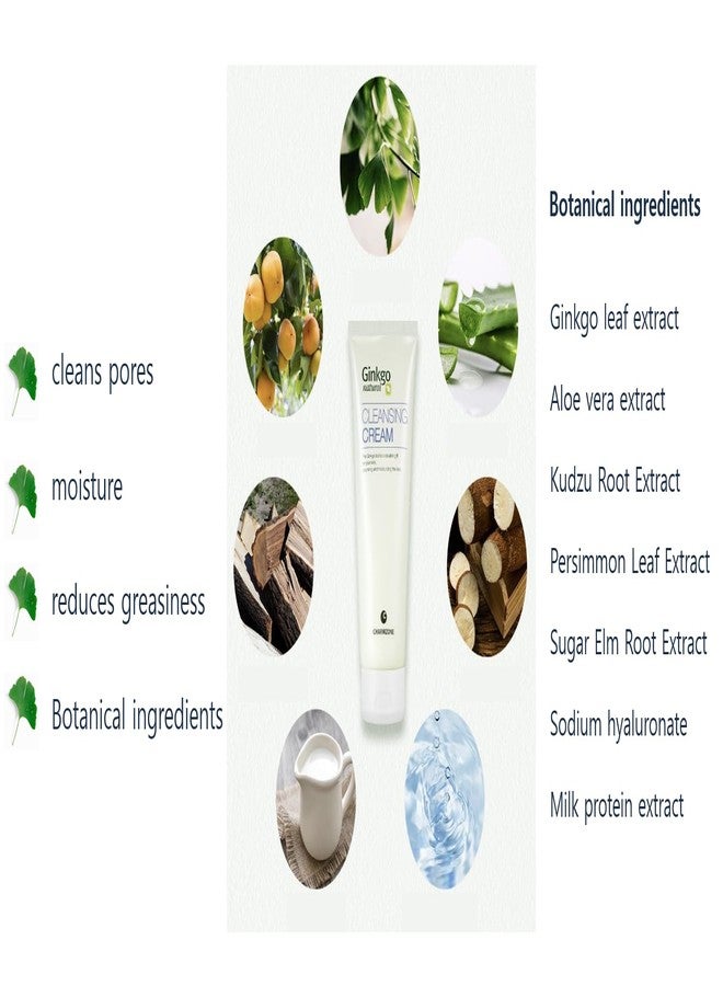 CHARMZONE Ginkgo Natural Cleansing Cream Makeup Remover - Deep Cleanser for All Skin Types | Korean Facial Cleanser (200g / 7.06 oz) - Image 5