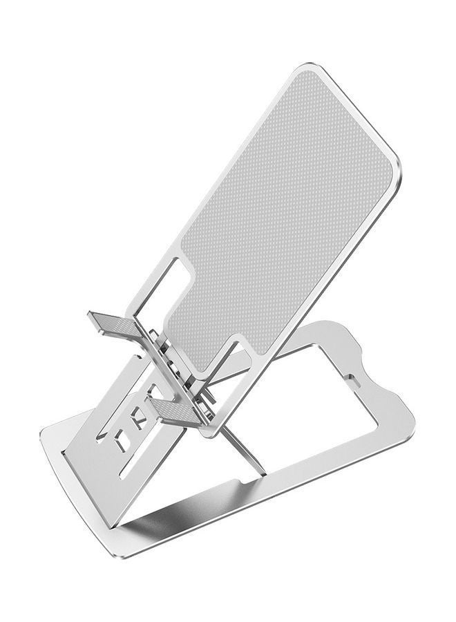 NIBEMINENT 7-Level Height Adjustable Phone Stand 14x6.8x0.6cm Silver - Image 1
