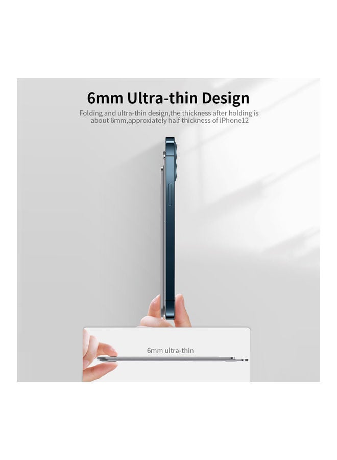 NIBEMINENT 7-Level Height Adjustable Phone Stand 14x6.8x0.6cm Silver - Image 5