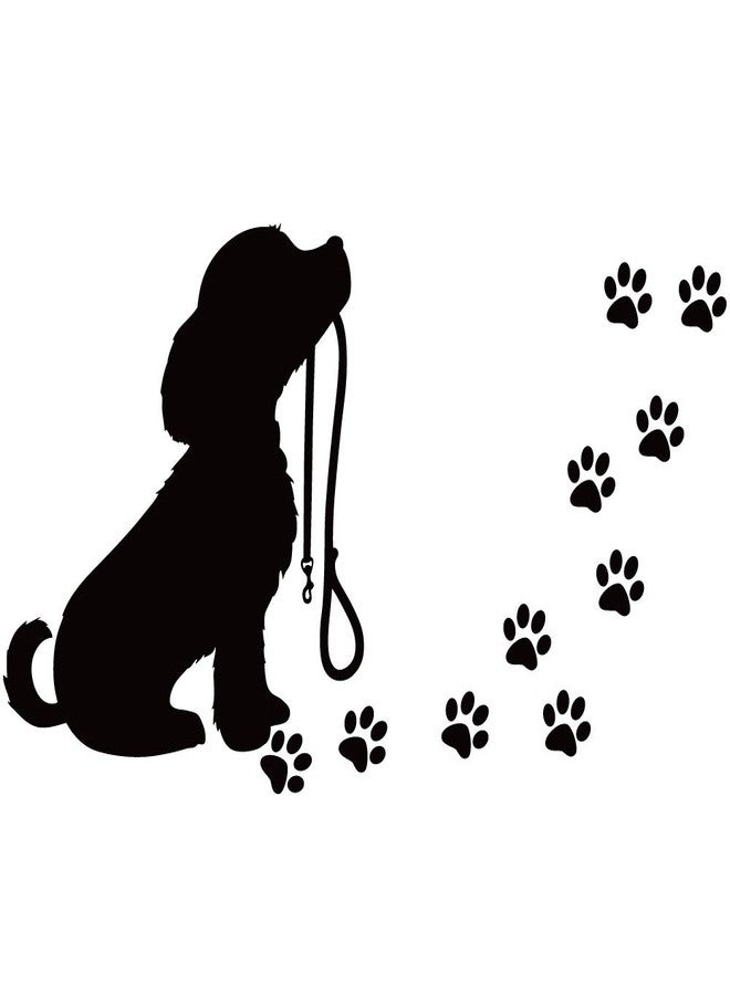 Fencosyn Dog Paw Prints Vinyl Wall Decal Removable Pet Stickers for Kids Boys Girls Baby Nursery Bedroom Decor - Image 1