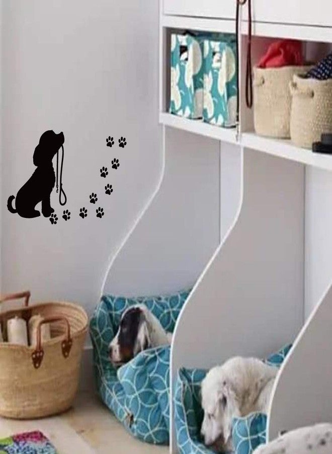 Fencosyn Dog Paw Prints Vinyl Wall Decal Removable Pet Stickers for Kids Boys Girls Baby Nursery Bedroom Decor - Image 2