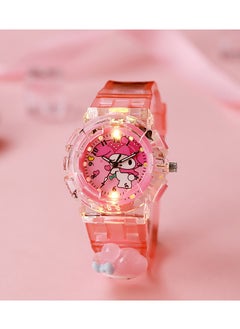 Generic Pink Bunny Kids Watch with LED Light, Cute Animal Design Children's Digital Quartz Watch, Plastic Lightweight Watch for Girls Boys - Waterproof & Safe Material  - Image 1