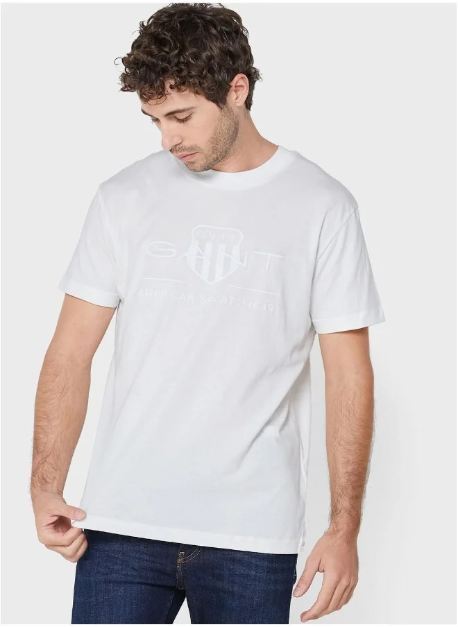 GANT Slogan Crew Neck T-Shirt