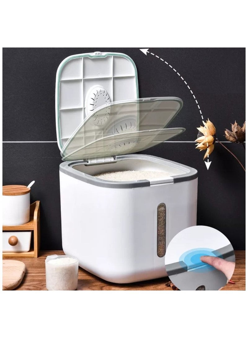 Lady Kitchen Cans for storing rice and sugar, nuts keeper, capacity 5 kg - gray frame - Image 1
