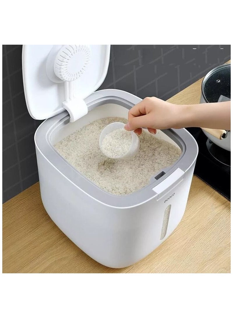 Lady Kitchen Cans for storing rice and sugar, nuts keeper, capacity 5 kg - gray frame - Image 5