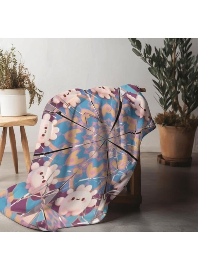 عام بطانية رقيقة من الفانيلا الكرتونية للأطفال والرضع (دافئة ومريحة، ومناسبة للنوم والألعاب) 70 سم * 100 سم