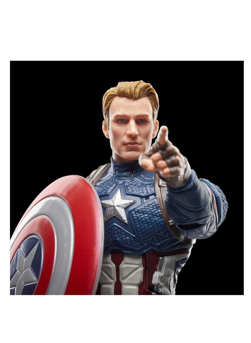 MARVEL مجموعة مارفل ليجندز تمثال عمل قابل للجمع - كابتن أمريكا، 6 بوصات - Image 3