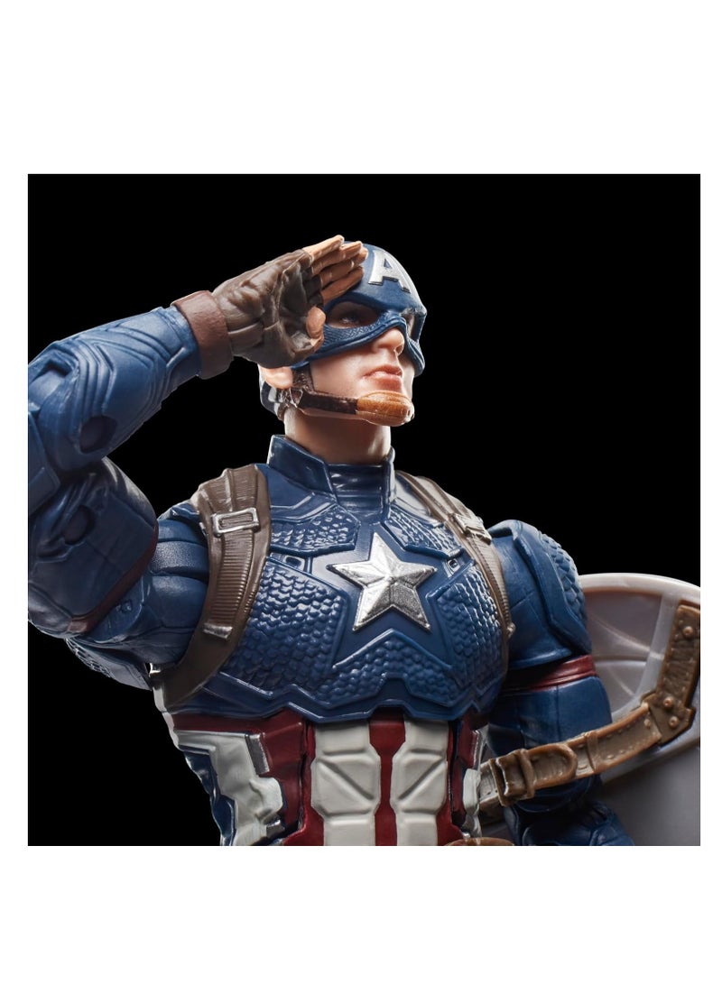 MARVEL مجموعة مارفل ليجندز تمثال عمل قابل للجمع - كابتن أمريكا، 6 بوصات - Image 4