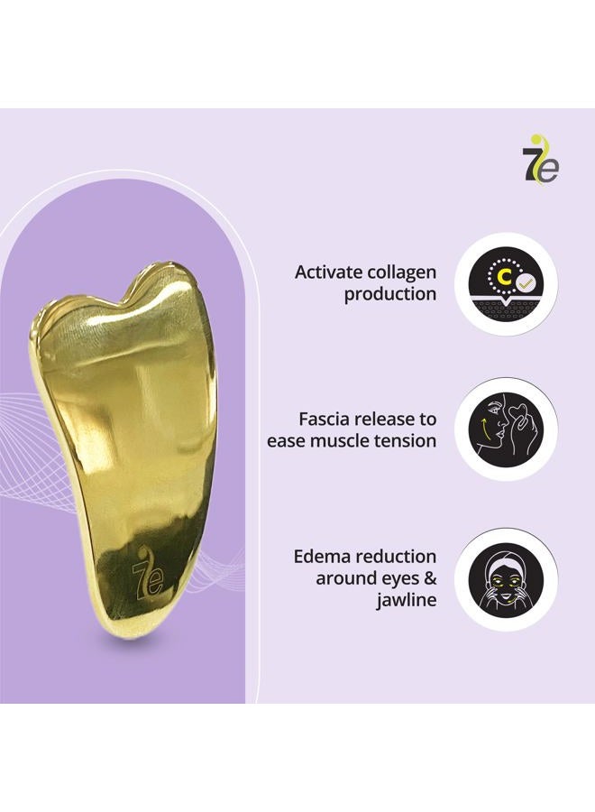 myolift Gua Sha Facial Tools Ayurvedic Bronze Kansa Guasha Tool for Face, Skin Care Tools for Anti-Aging Facial Massage, Lymphatic Drainage, Toning, and Firming The Skin - Image 3