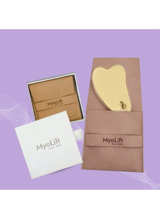 myolift Gua Sha Facial Tools Ayurvedic Bronze Kansa Guasha Tool for Face, Skin Care Tools for Anti-Aging Facial Massage, Lymphatic Drainage, Toning, and Firming The Skin - Image 2