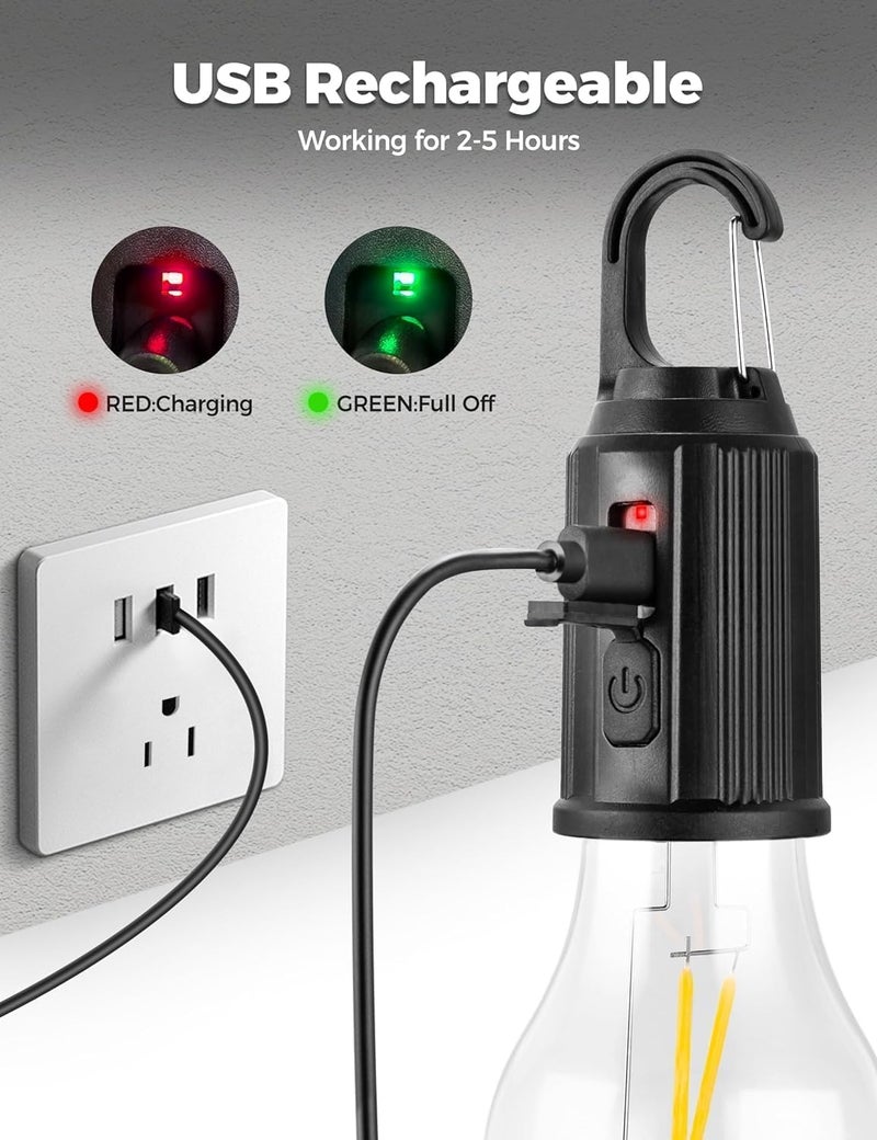 DesiDiya® Rechargeable Camping Lights Waterproof LED Bulb Tent Lights with USB Cable 3 Modes Hanging Camping Lantern, Hanging Lamp for Hiking, Emergency, Camping, Household, Car Repairing (Pack of 1) - Image 4