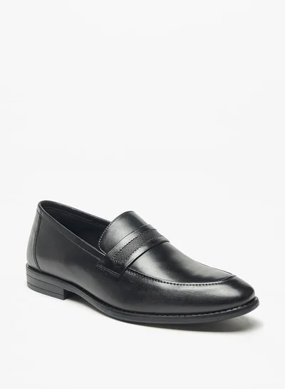 DUCHINI Men's Textured Slip-On Loafers
