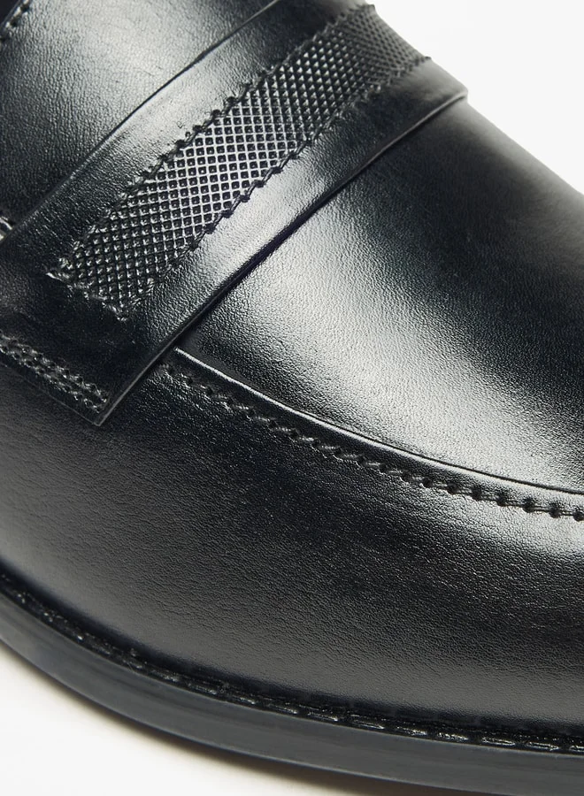 DUCHINI Men's Textured Slip-On Loafers