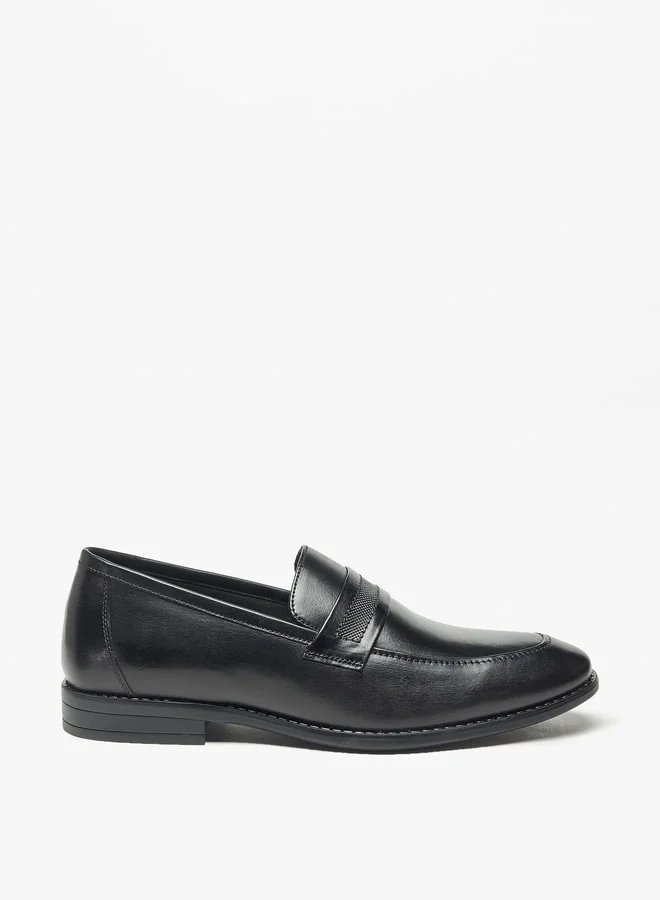 DUCHINI Men's Textured Slip-On Loafers