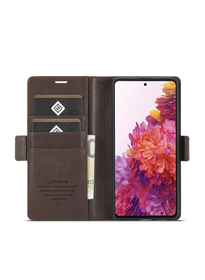 LC.IMEEKE Case For Samsung Galaxy S20 Magnetic Buckle PU + TPU Horizontal Flip Leather Case with Holder & Card Slots & Wallet - Image 4