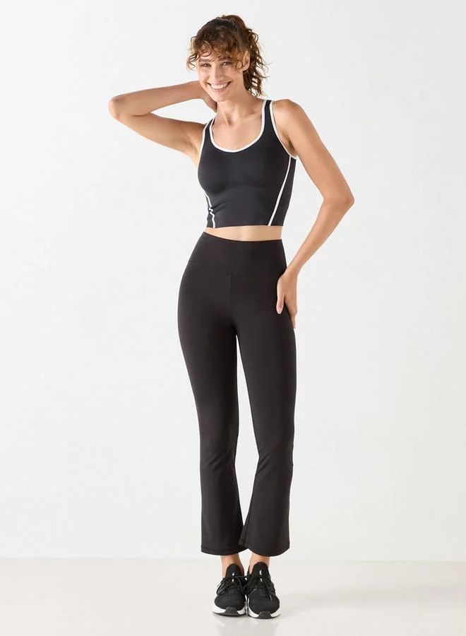 ADOT by Splash Round Neck Crop Tank Top with Racerback