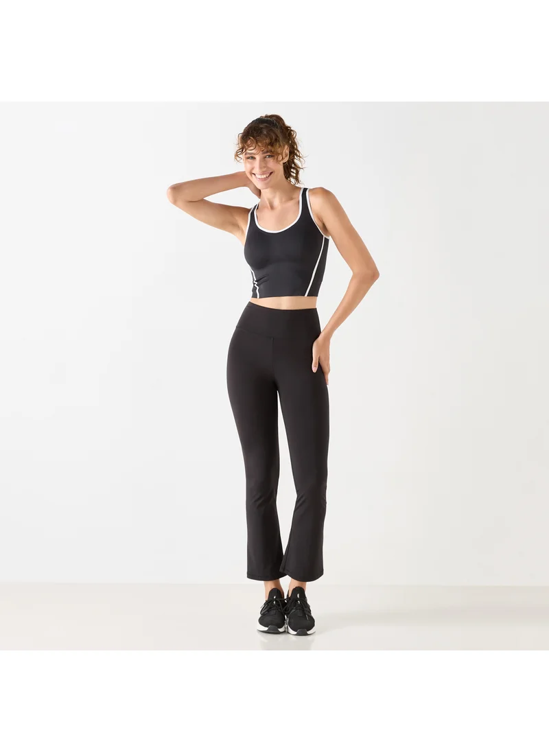ADOT by Splash Round Neck Crop Tank Top with Racerback