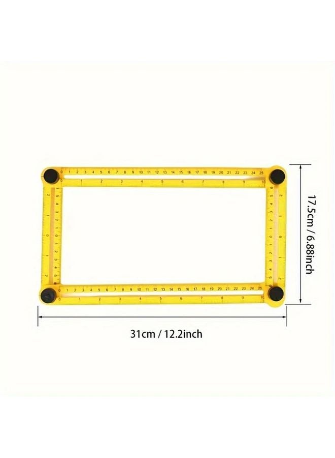 Multi Angle Four Fold Ruler Portable Plastic Tool For Layouts Carpentry Flooring - Image 5