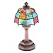 Inusitus Mini Dollhouse Table Accent Tiffany lamp LED Miniature Lighting for Dolls House Decor Functional Light Accessories - Image 2