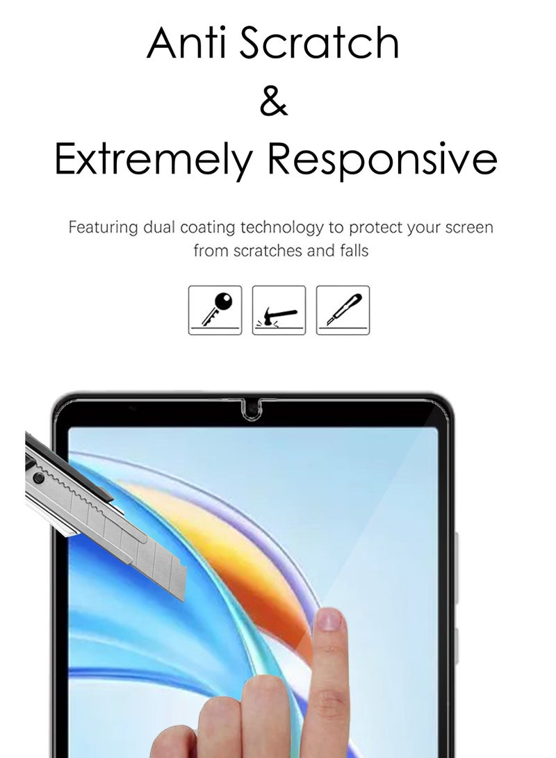 Honor Pad X7 8.7 Inches Tempered Glass Screen Protector – High Transparency, Delicate Touch, Anti-Explosion, Smooth Arc Edges, Easy Installation - Image 4