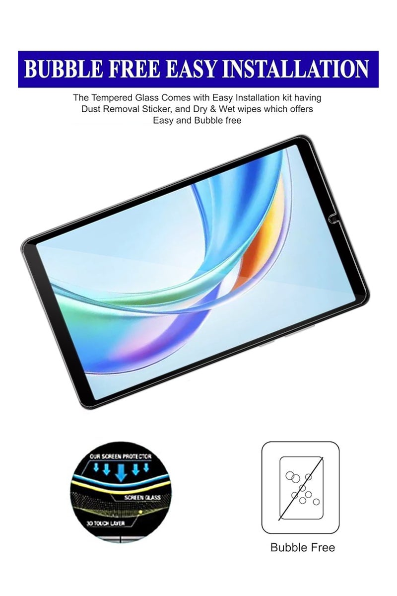 Honor Pad X7 8.7 Inches Tempered Glass Screen Protector – High Transparency, Delicate Touch, Anti-Explosion, Smooth Arc Edges, Easy Installation - Image 2