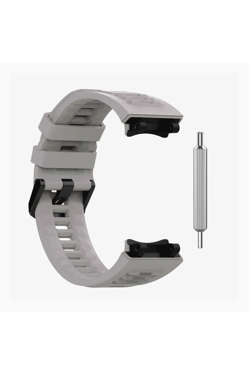 GRAY Silicone Black Band Strap For AMAZFIT T-Rex 2 Replacement Man Adjustable Sport Strap Band With