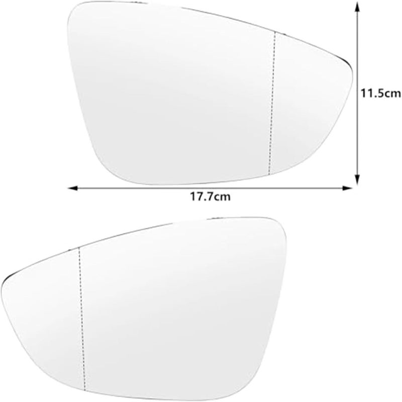 Wivplex Heated Side Mirror Glass for VW Jetta and Passat - Image 3