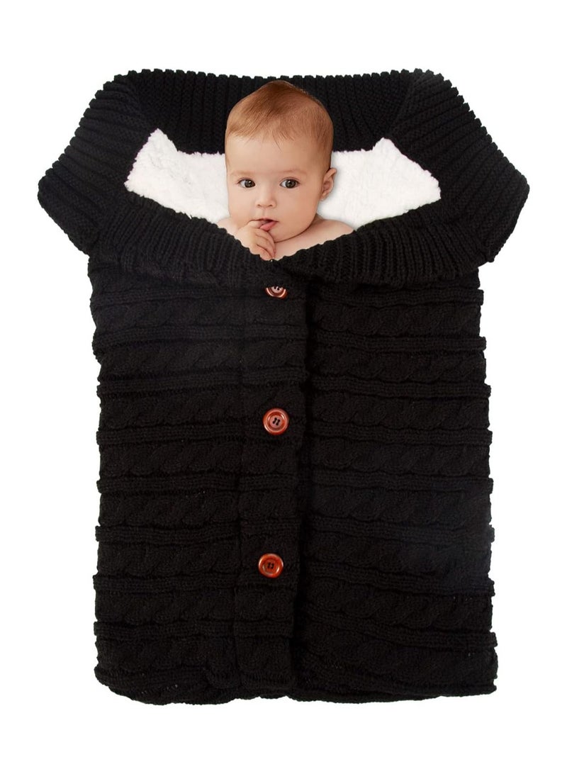 Cozy Newborn Fleece Swaddle Blanket - Thick Knit, Soft, Warm, Plus Velvet, Ideal for Stroller, Sleeping Bag, or Nap Blanket for Babies, Kids, and Toddlers - Image 1
