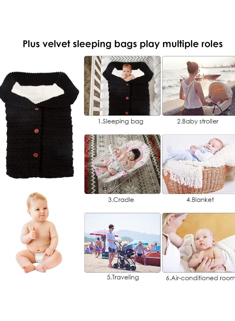 Cozy Newborn Fleece Swaddle Blanket - Thick Knit, Soft, Warm, Plus Velvet, Ideal for Stroller, Sleeping Bag, or Nap Blanket for Babies, Kids, and Toddlers - Image 2