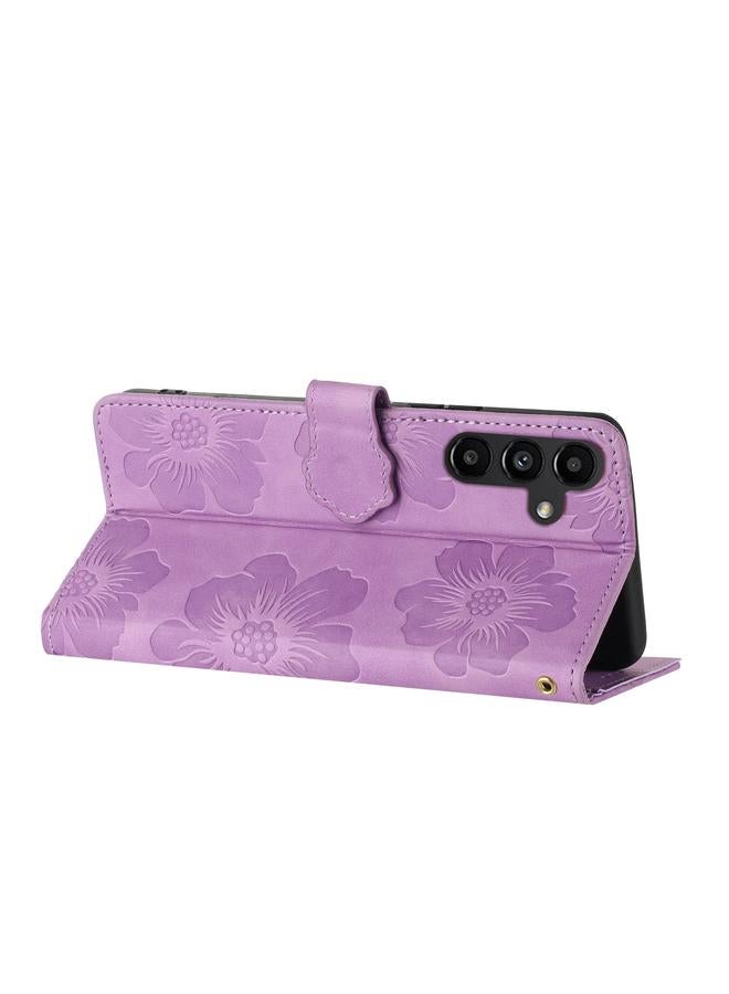 S-TOP Case For Samsung Galaxy A05s Flower Embossing Pattern Leather Phone Case - Image 5